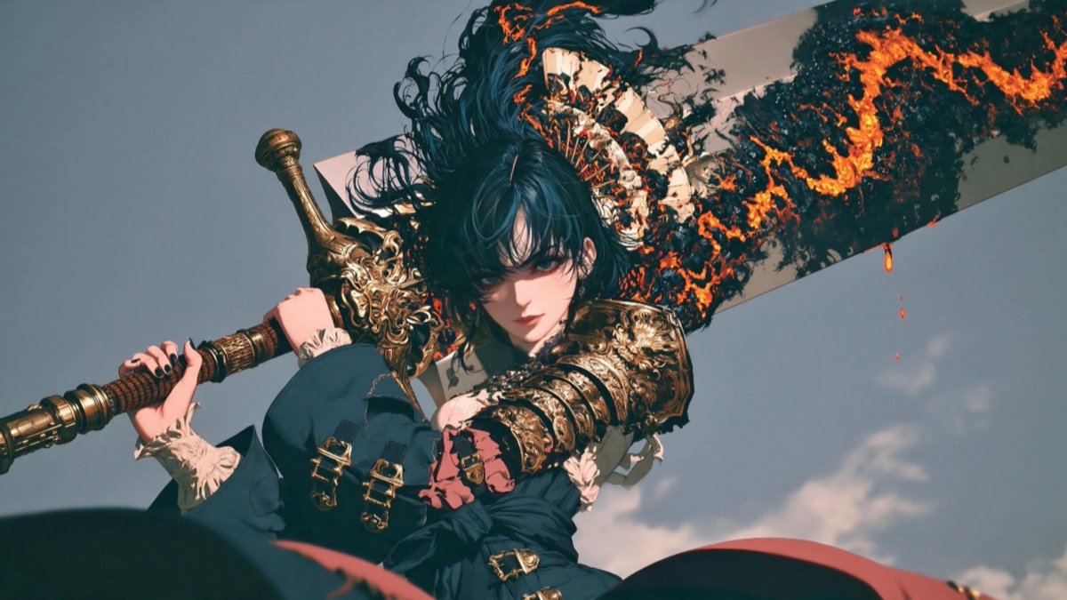 金铠女剑士岩台动作戏