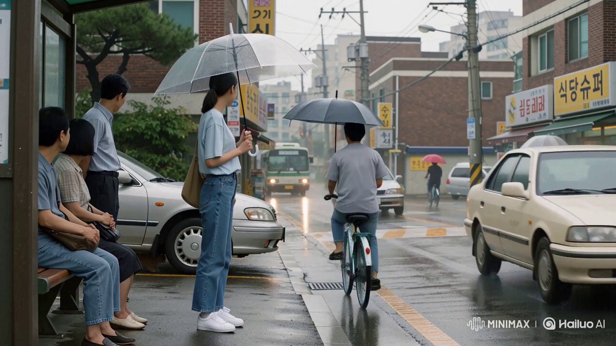 一九九八首尔雨夜公交站家用录像