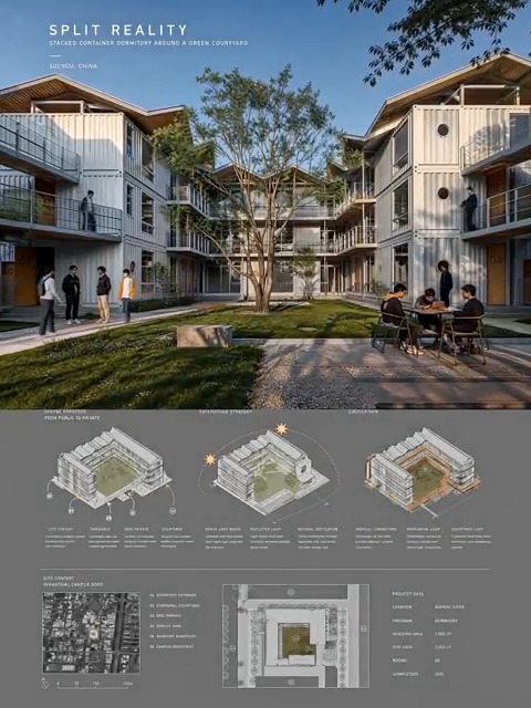 从线框到成品的建筑展板