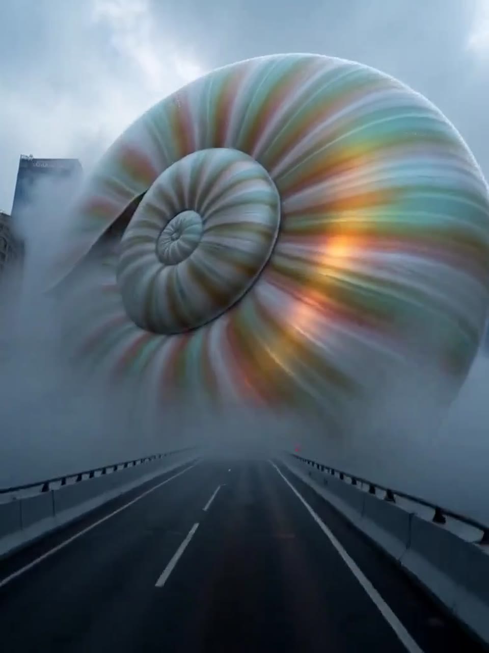 上海上空漂浮的巨型海洋生物