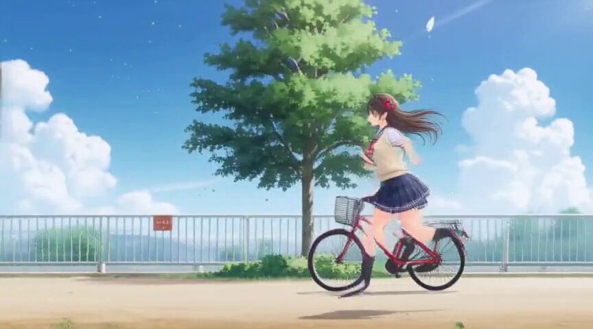 夏日校园疾驰的动画片头