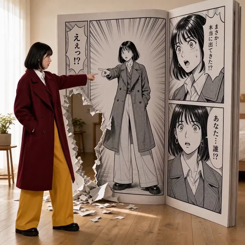 漫画人物走出书页，却遇见另一个自己