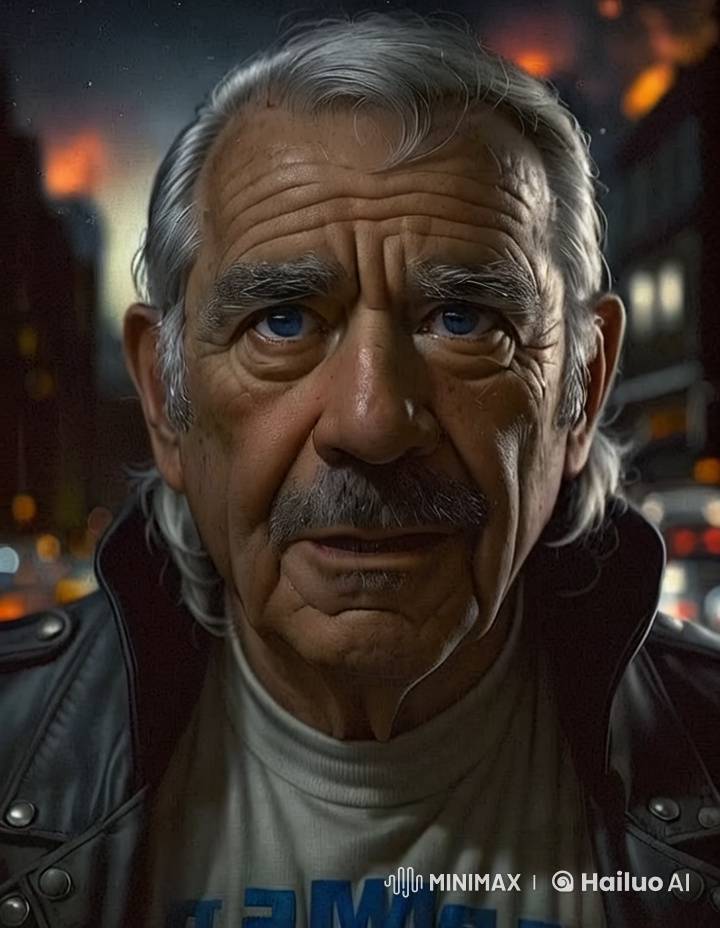 Resilient Man Walks Through City's Endless Flames