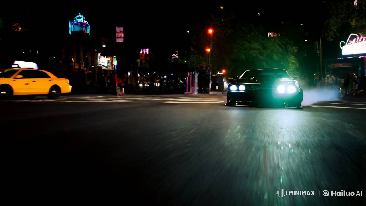 Dynamic Night Drift: A Cinematic Tracking Shot