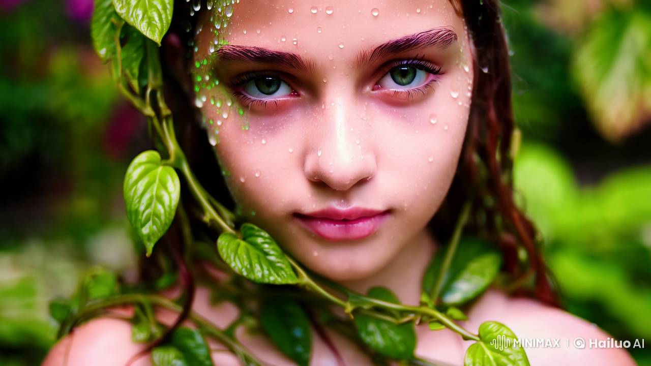 Young Lady in Nature's Embrace: A Cinematic Portrait
