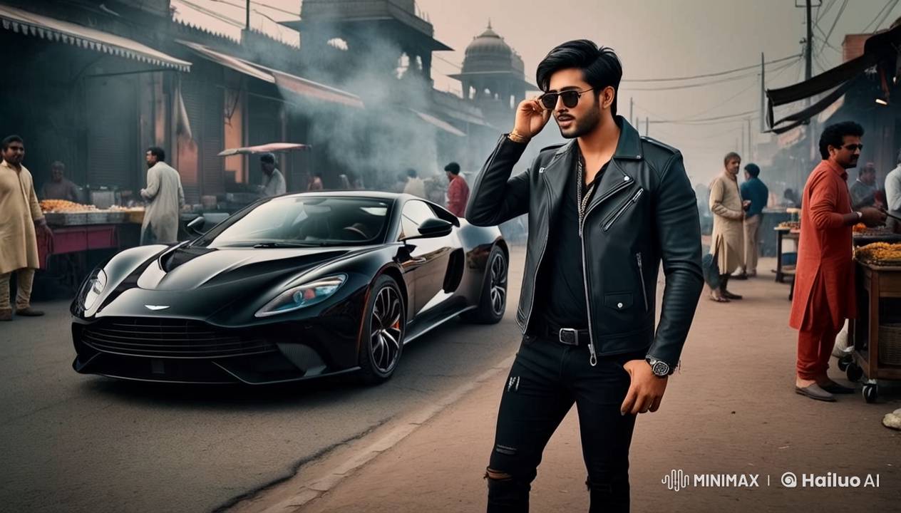 Aarav in Jaipur: Luxury Car, Gritty Setting, Fashionable Presence