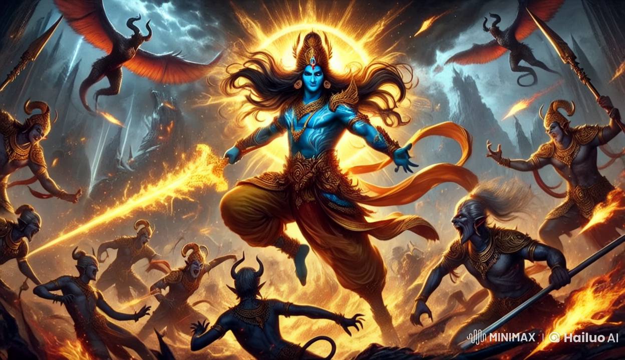 Kalki Battles in Divine Radiance on Chaotic Battlefield