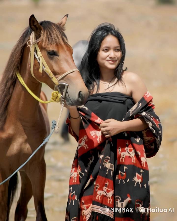 Sumbanese Woman and Horse: A Portrait of Harmony