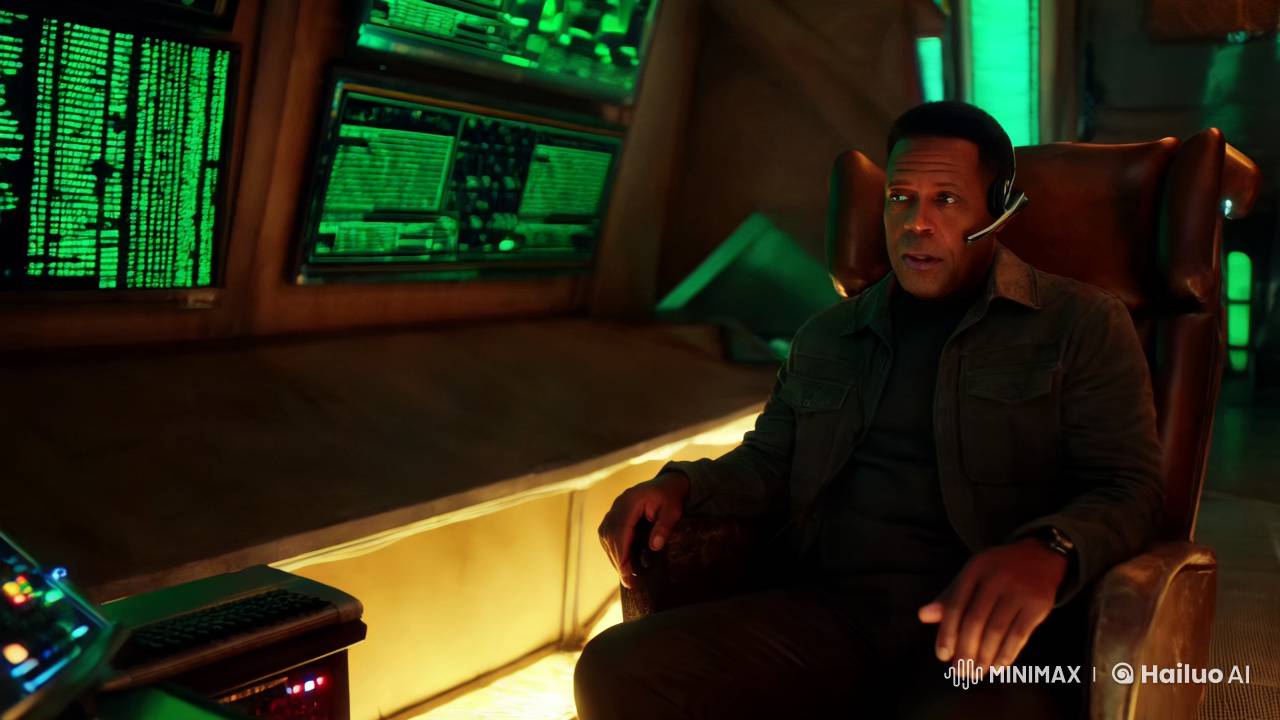 Laurence Fishburne in Futuristic Tech Scene