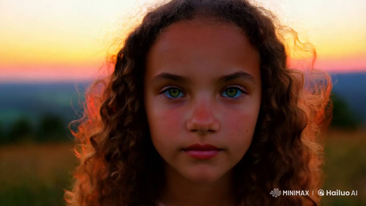 Portrait of a Woman in Sunset's Golden Glow
