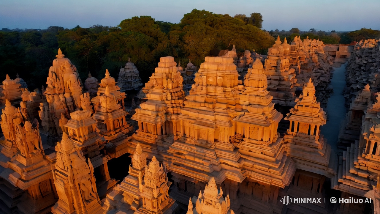 Cinematic Techniques Showcase Khajuraho Temples' Grandeur