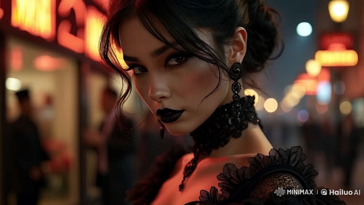 Woman in Black Gown Enters Vintage Store 'Vera Presentes'