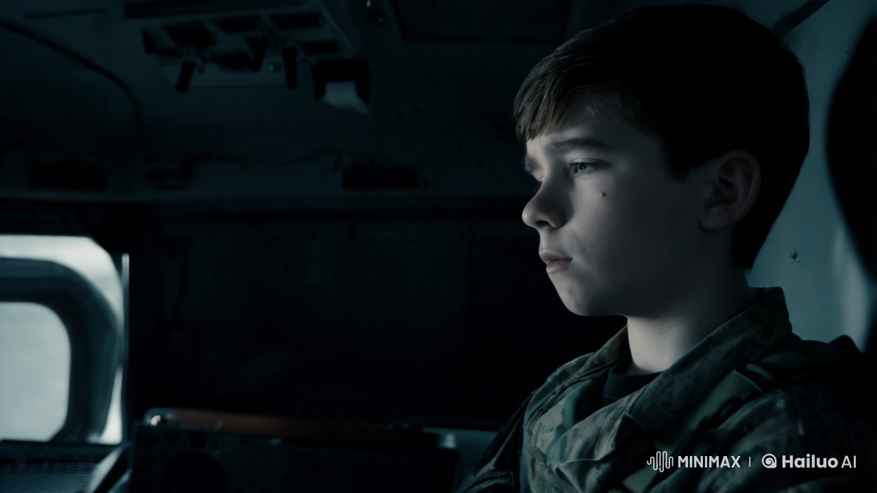 Military Truck: Boy's Solitude and Musical Comfort
