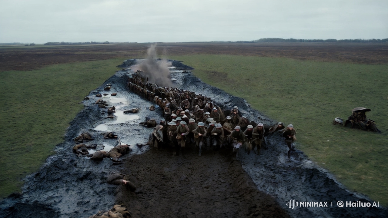Dramatic Drone Footage of WWI Trench Warfare