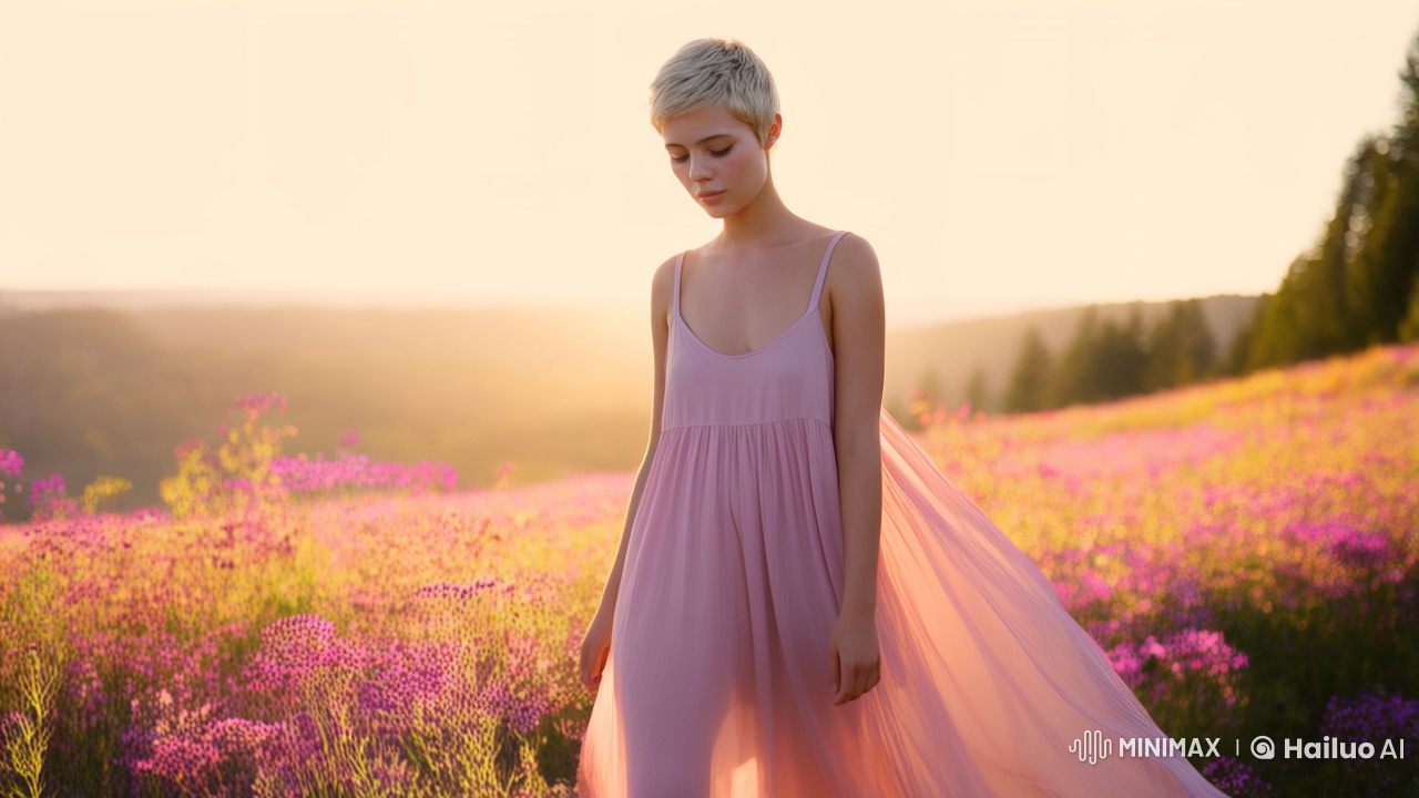 Golden Hour Serenity in Wildflower Meadow