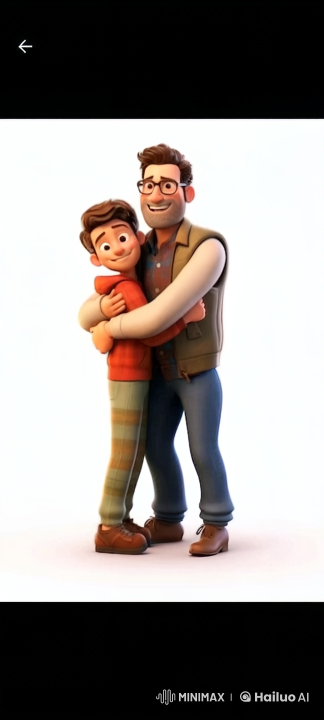 Father-Son Embrace Captures Deep Affection