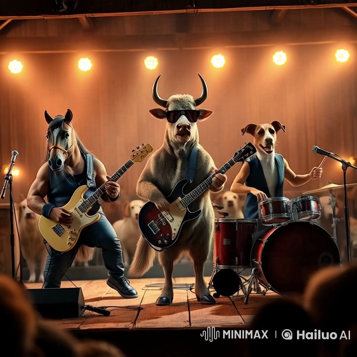 Ultra-Realistic 4K Animal Band Performs Live