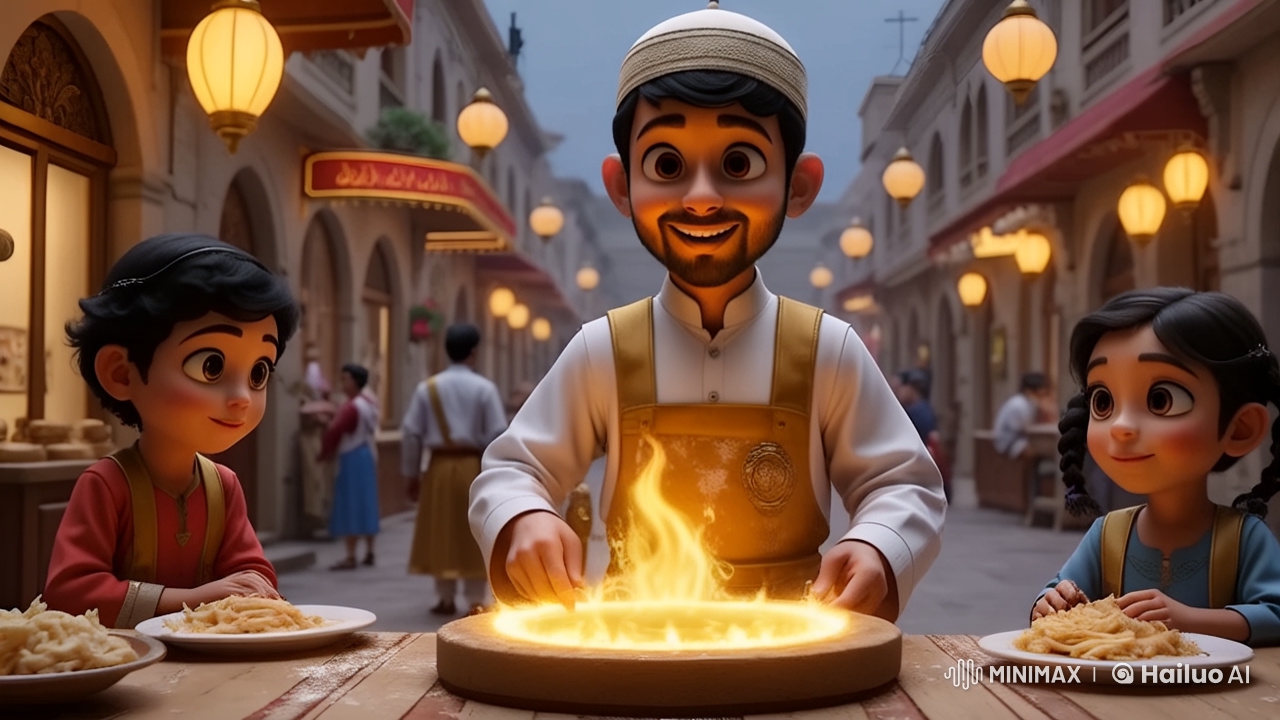 Kunafa Seller Delights Passersby with Skilled Preparation