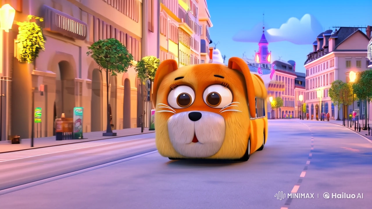 Fluffy Dog Bus: A Whimsical Journey Through a European City