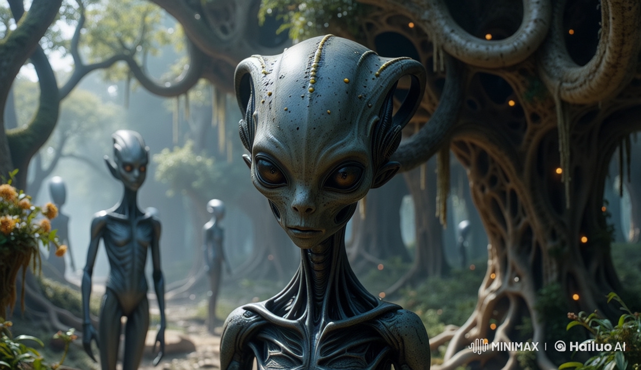 Aliens Explore Surreal Dimensional Forest in 8K Live2D
