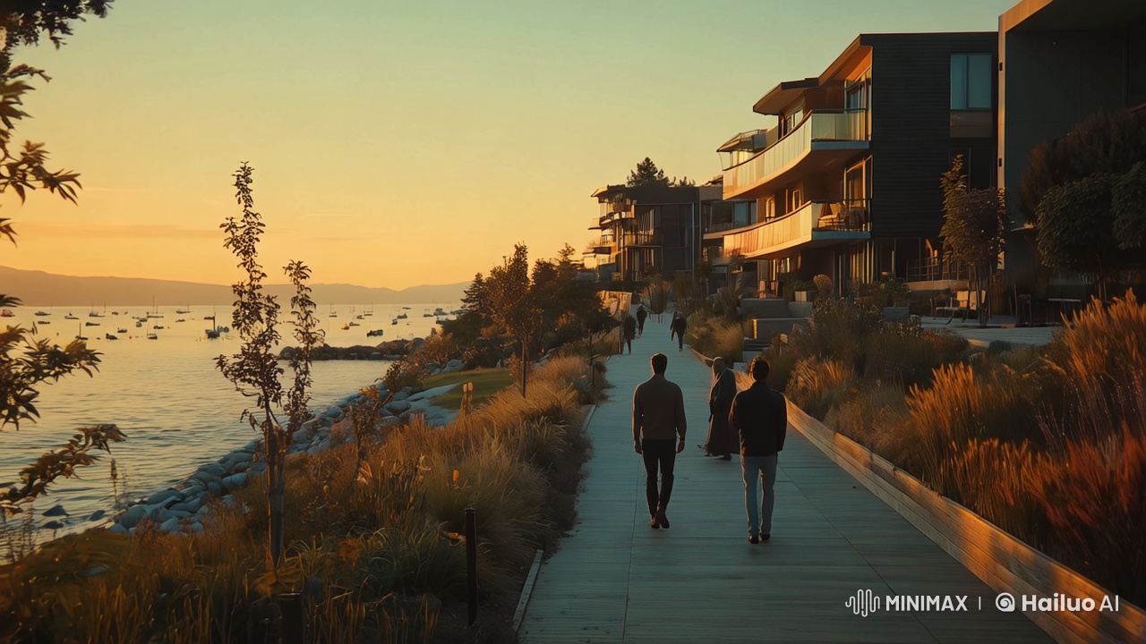 Cinematic Walk Along Lake Tahoe Boardwalk