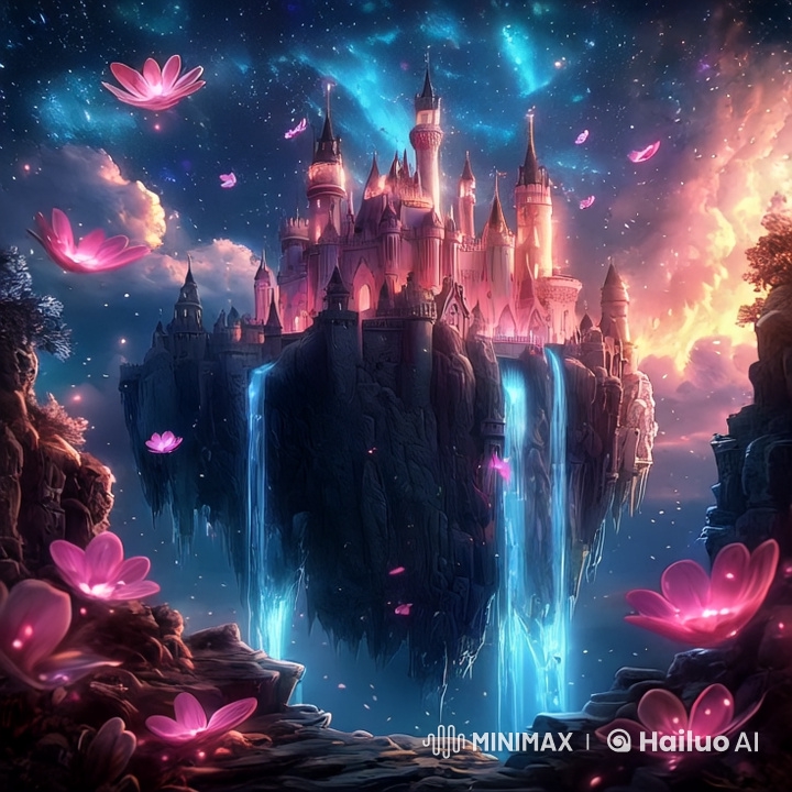 Cosmic Castle: A Surreal Fantasy Landscape