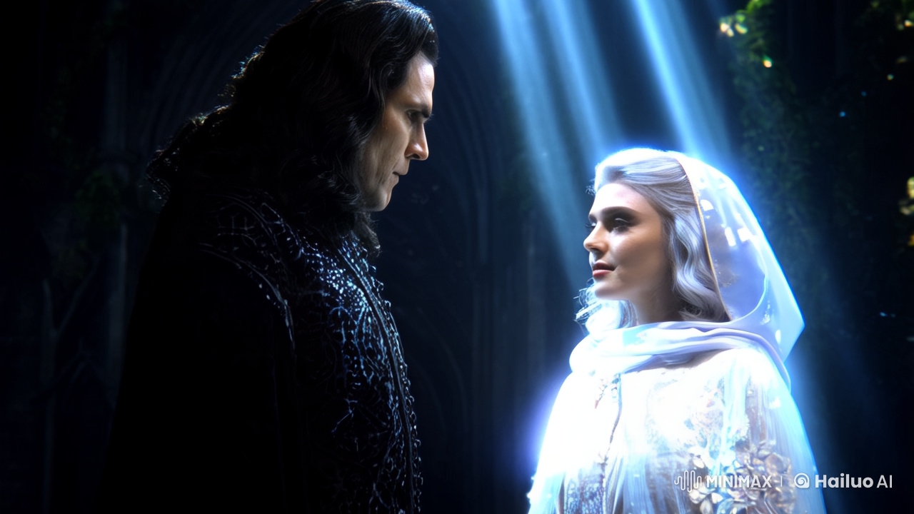 Mystical Encounter in a Gothic Cathedral: Fantasy Realism at Its Finest