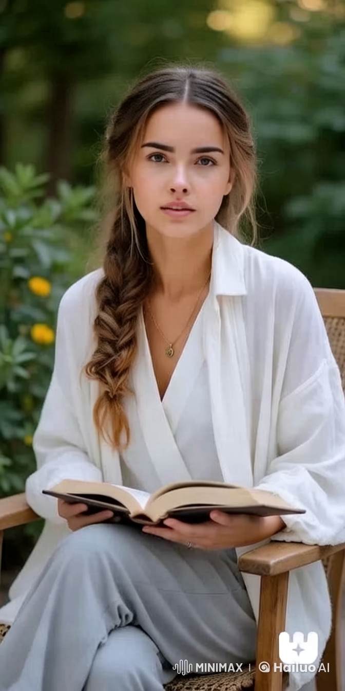 Young Woman Enjoying a Book in Cozy Setting