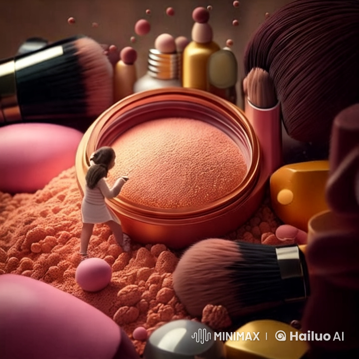 Tiny Woman in a Giant Makeup World