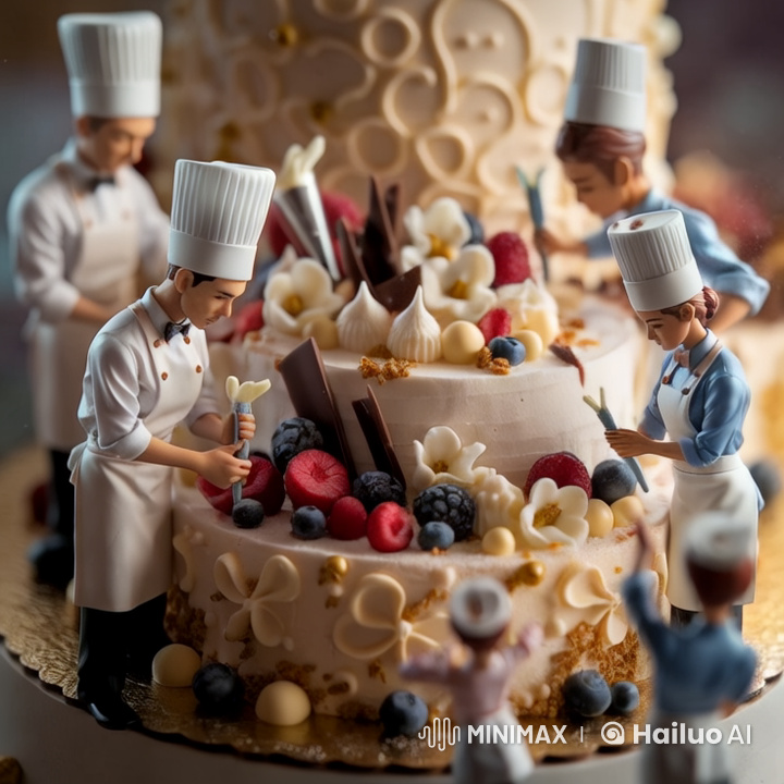 Miniature Pastry Chefs Craft Cakes in Dreamy Macro Video