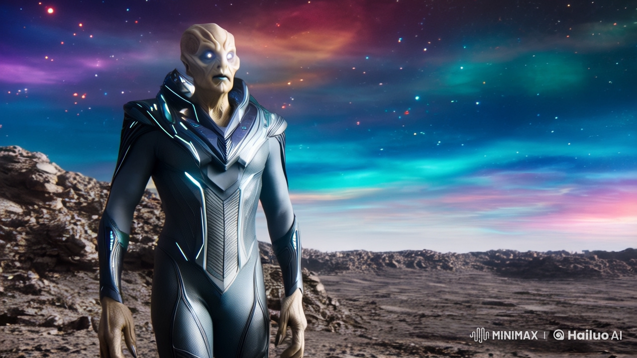 Alien Deity Dominates Desolate Landscape in Cinematic Masterpiece