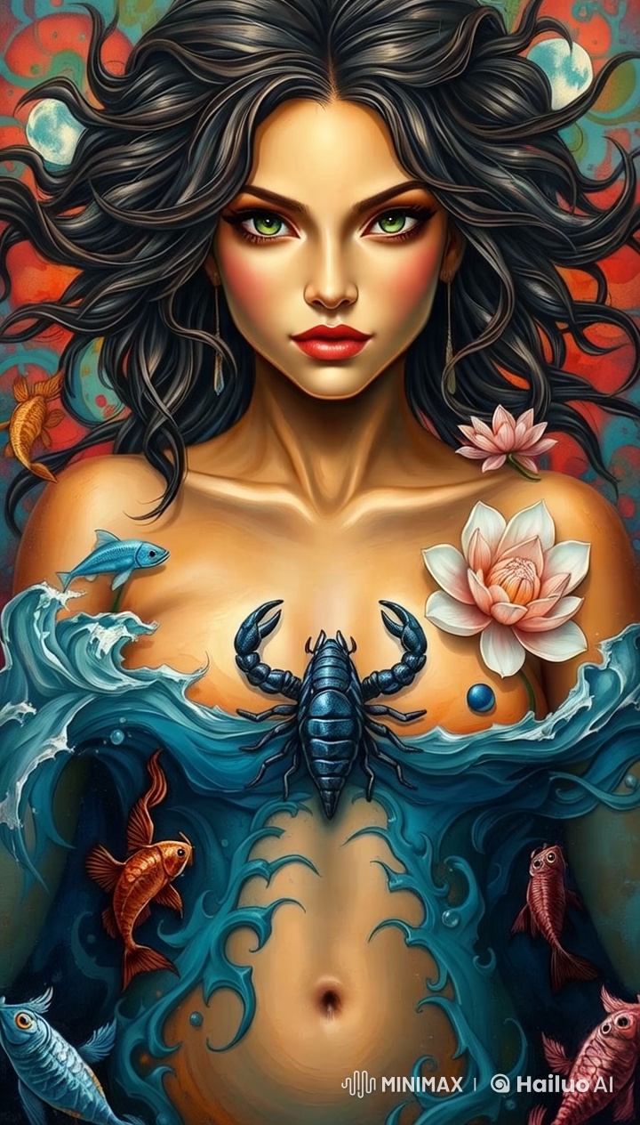 Aquatic Artistry: Girl Showcases Slow-Motion 4K Underwater-Inspired Makeup
