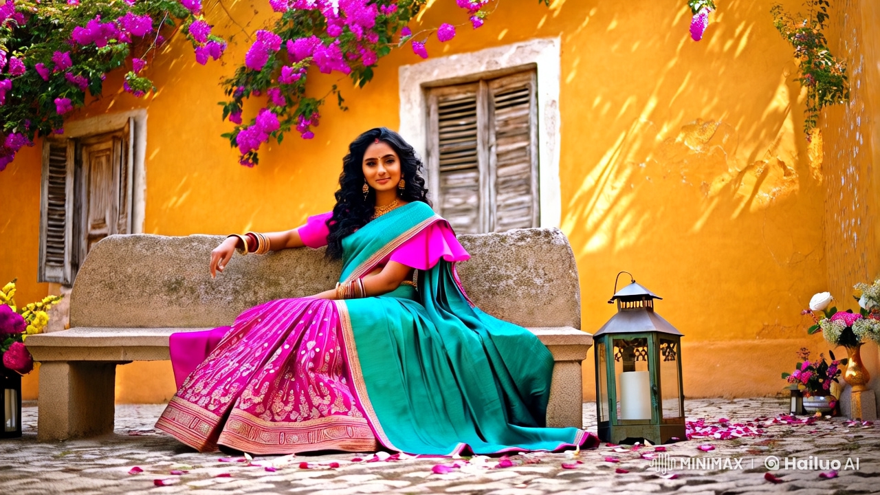 High-Fashion Model Showcases Sophistication in Luxurious Setting