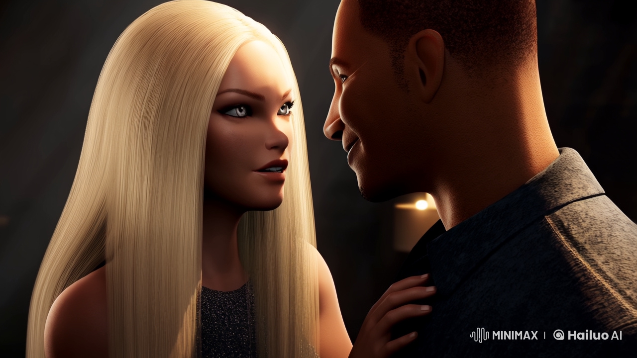 Intense Emotional Exchange in Ultra-Wide 8K Cinematic Scene