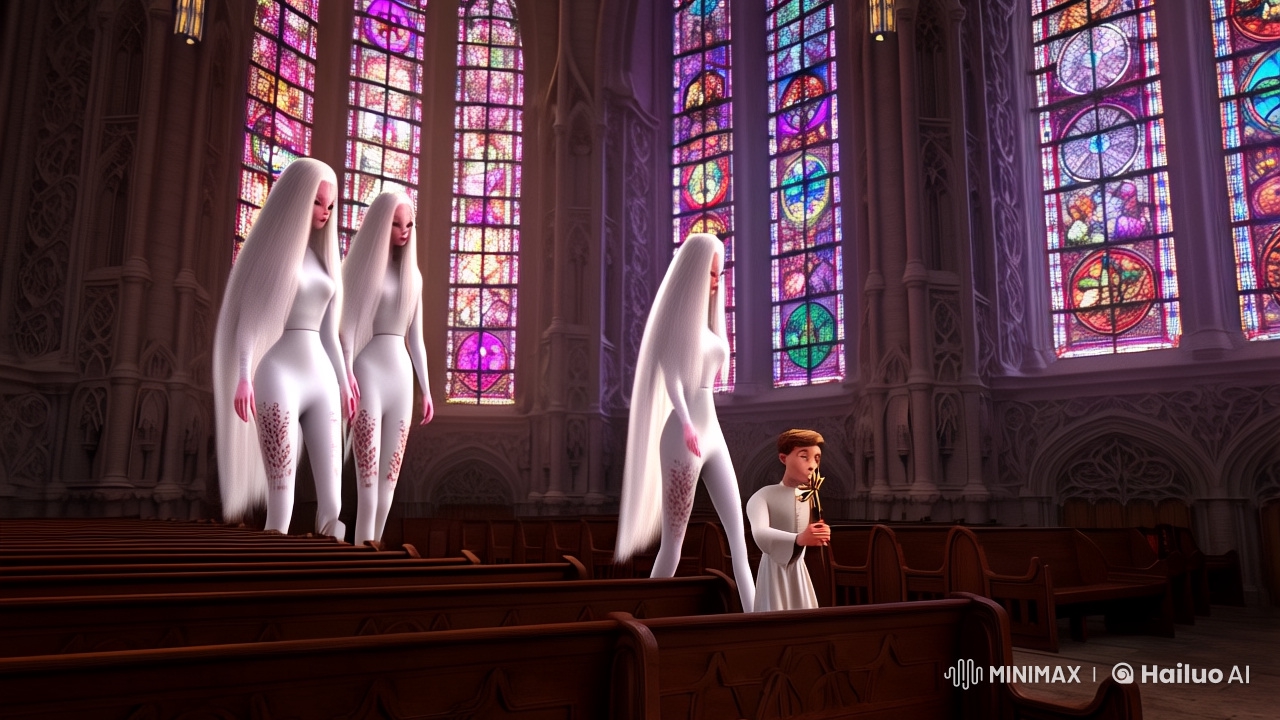 Priest Confronts Tall Nordic Women in Church Drama
