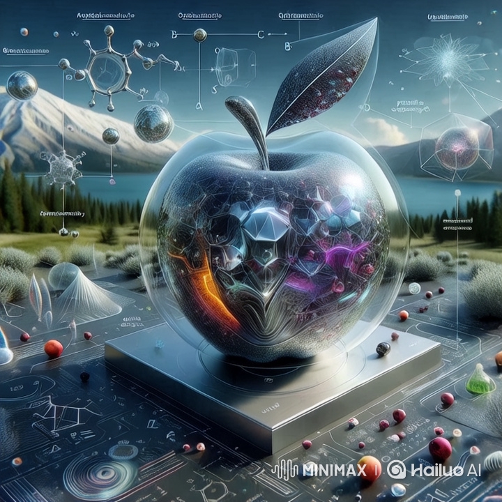 Exploring an Apple's Intricate Structures and Transparency