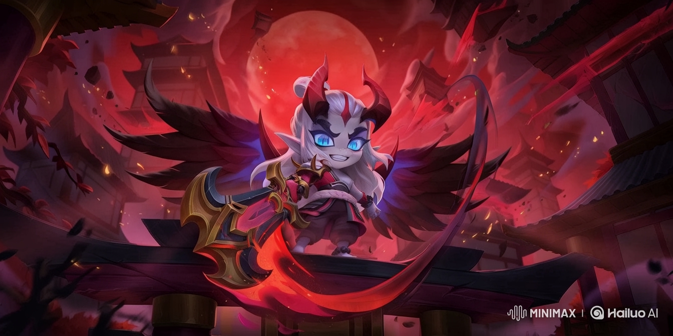 Celestial Warrior in a Mystical Japanese Temple Ruins
