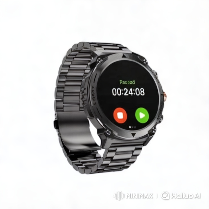 Black Smartwatch: Craftsmanship and Heritage Showcase