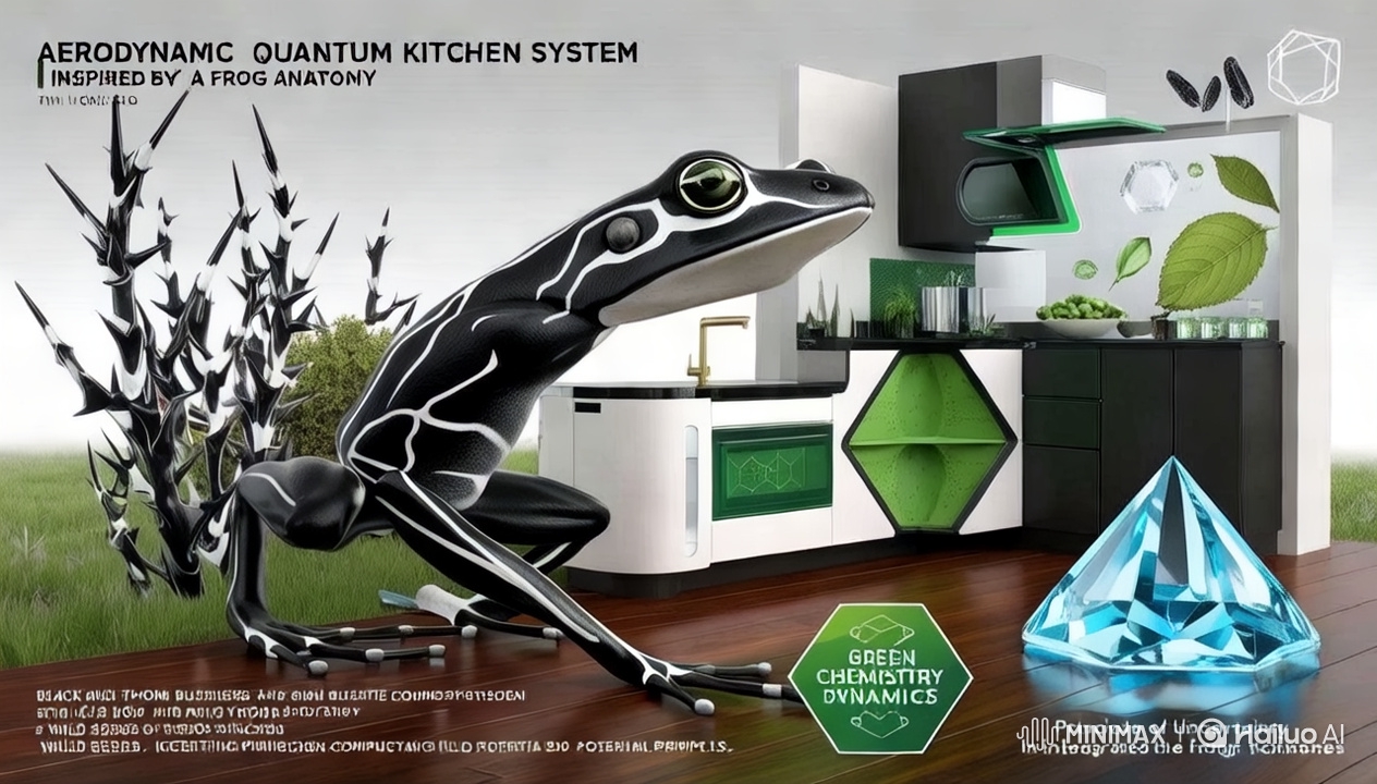 Futuristic Frog-Inspired Kitchen Assembles with Quantum Dynamics