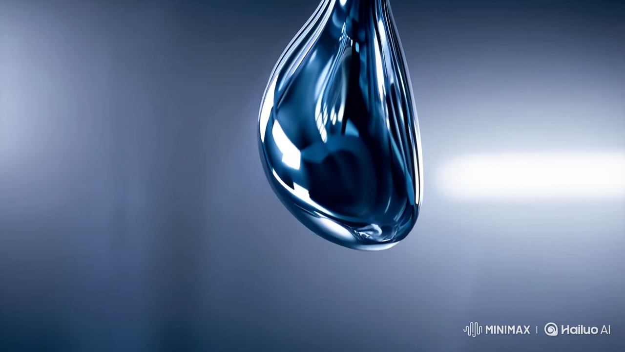 Futuristic Liquid Metal Drop in Photorealistic 8K CGI