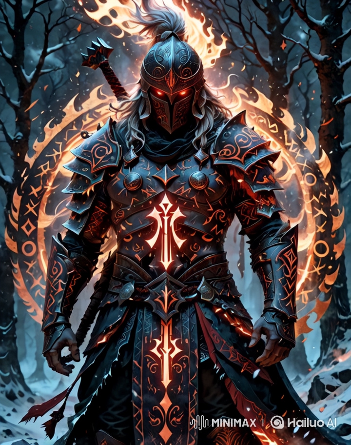 Norse Warrior: Epic Cinematic Fantasy Illustration