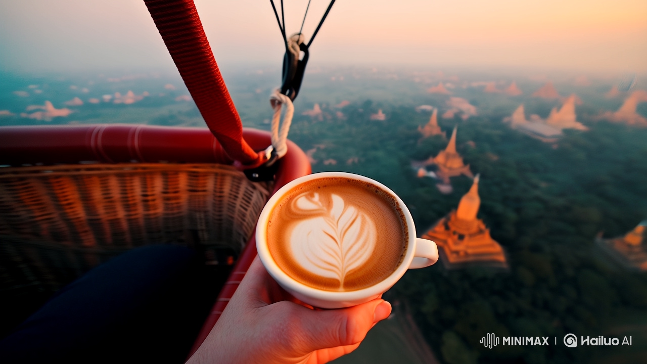 Sunrise Hot Air Balloon over Bagan Temples - A Cinematic Journey