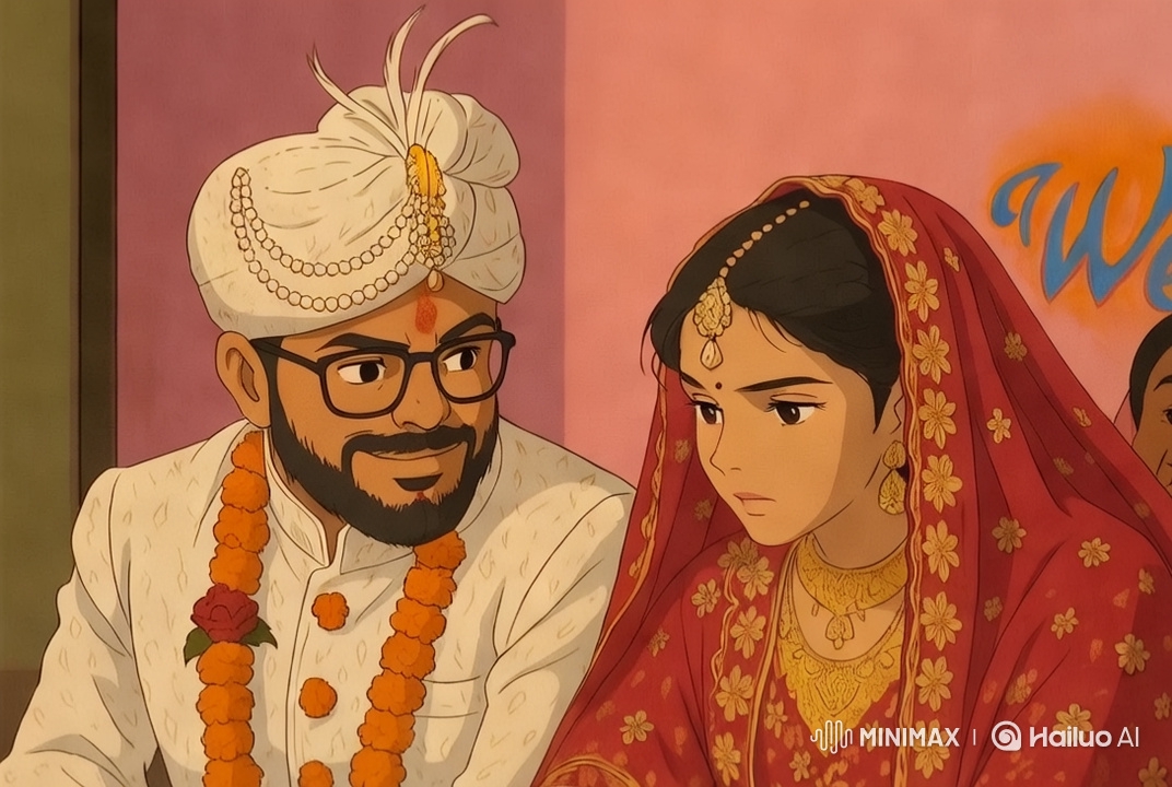 Traditional Wedding: Groom & Bride in Rich Attire