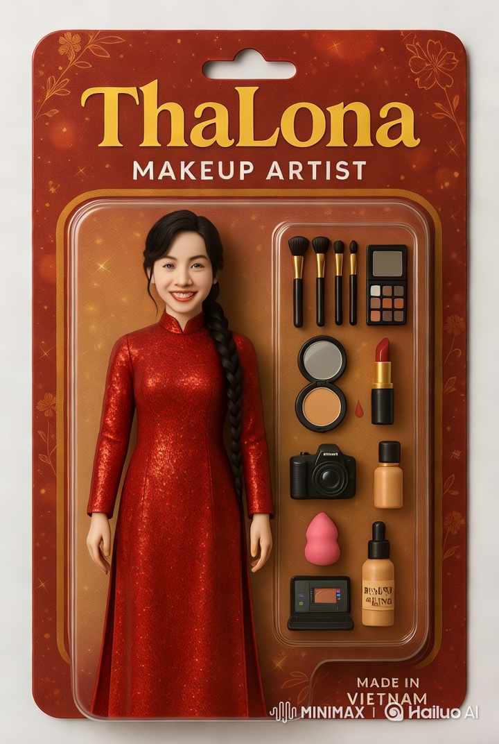 Girl Admires Thalona Makeup Artist Doll with Delight