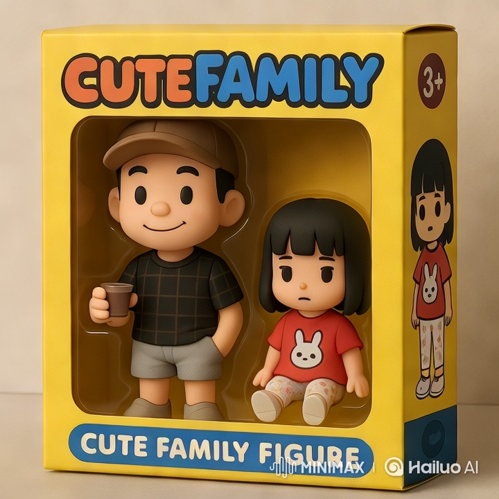 Father-Daughter Figurine Animation in Toy Box