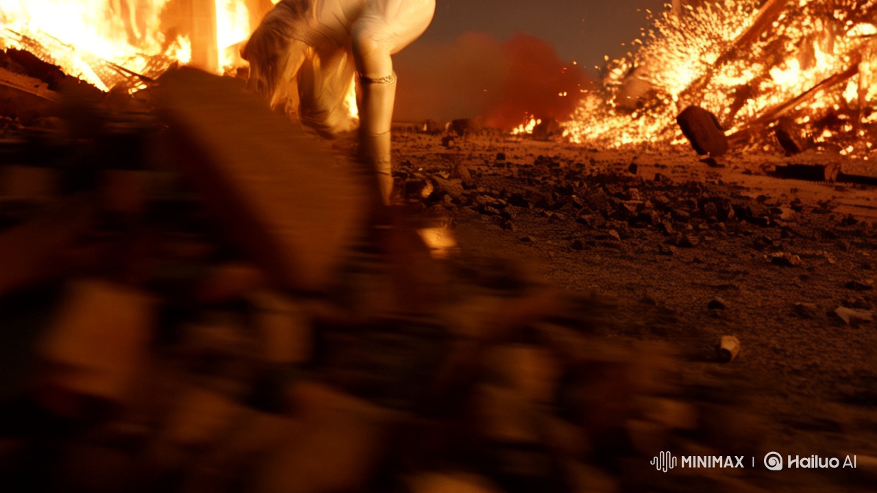 Supervillain Dominates Chaotic Battlefield in Cinematic Scene