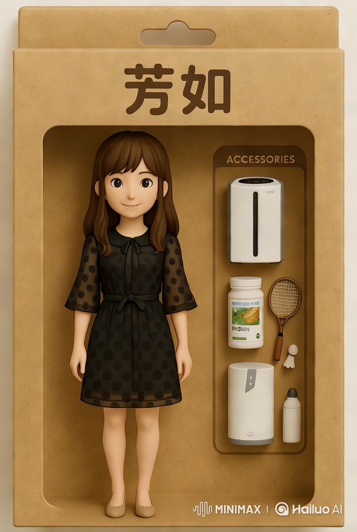 Girl in Polka Dot Dress Showcases Nutrilite Product