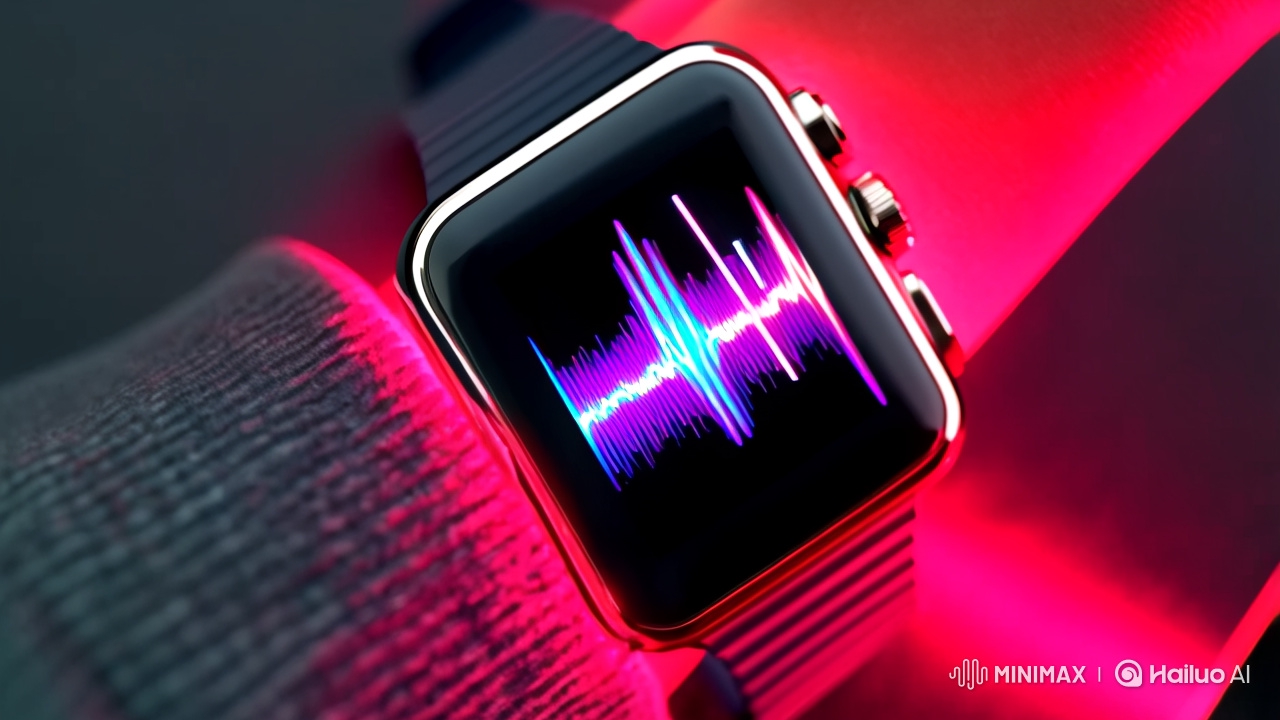 Vibrant Smartwatch Showcase with Dynamic Visuals and Tech Aesthetics