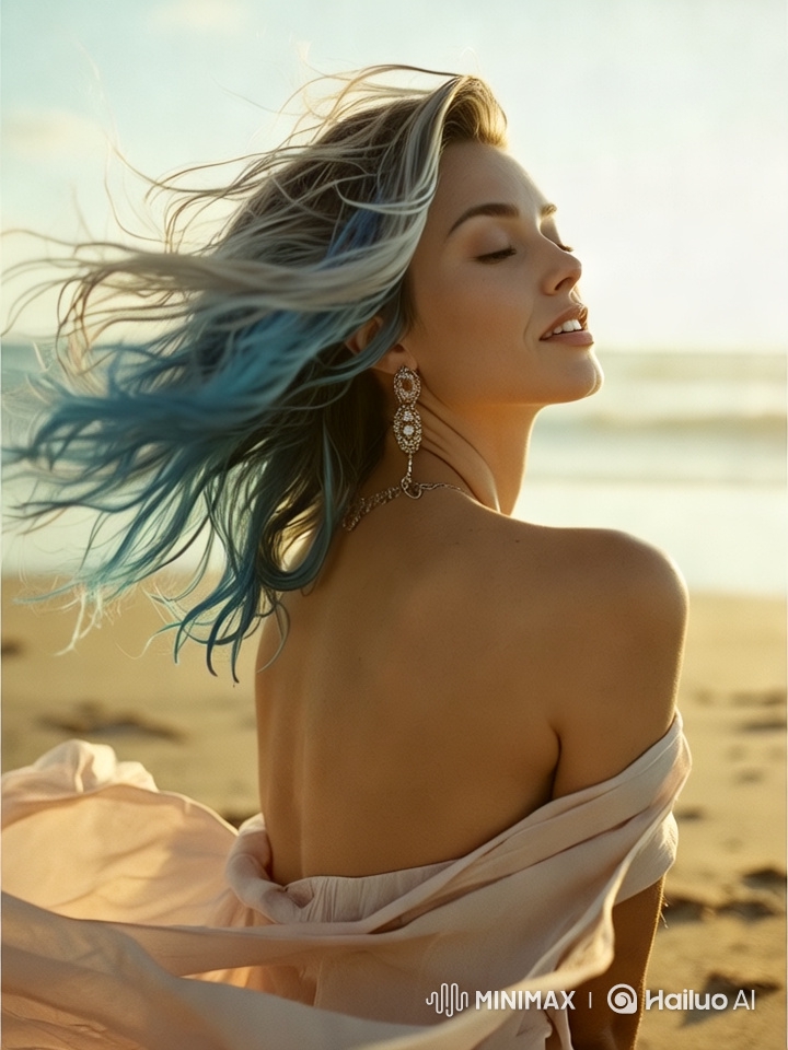 Serene, Elegant Photoshoot with Graceful Model