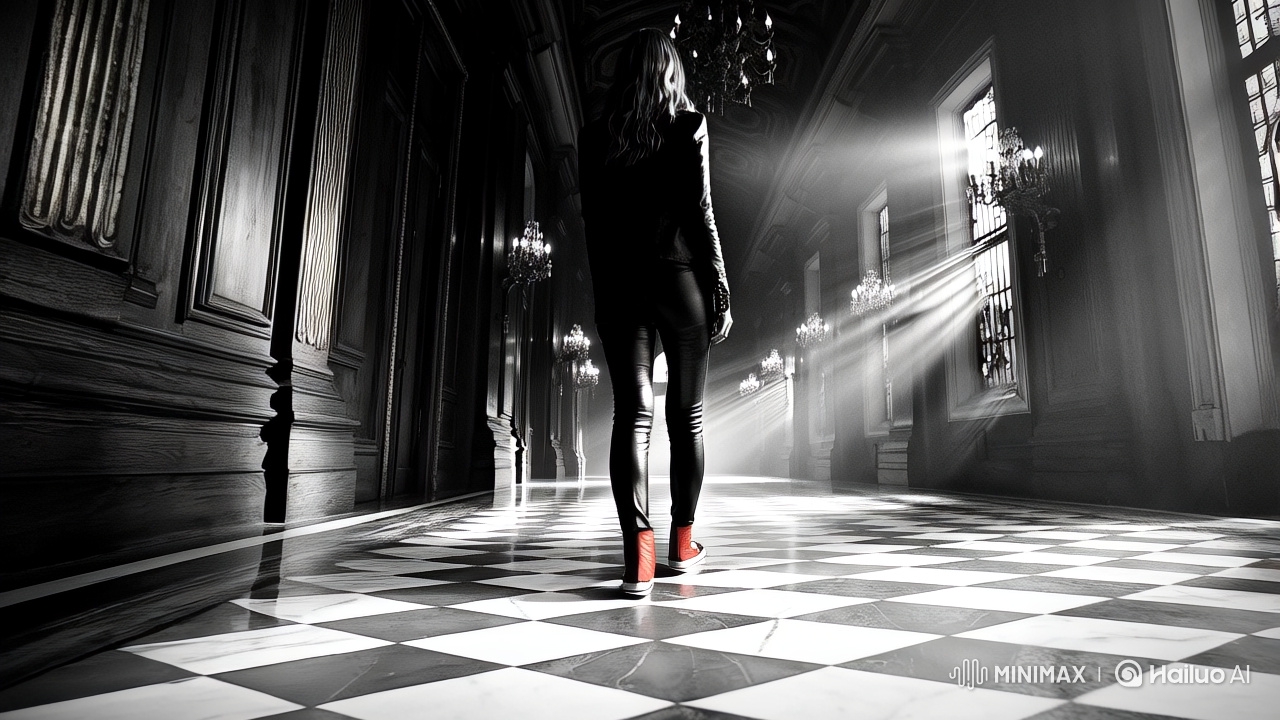 Woman in Red Sneakers: Haunting Cinematic Beauty